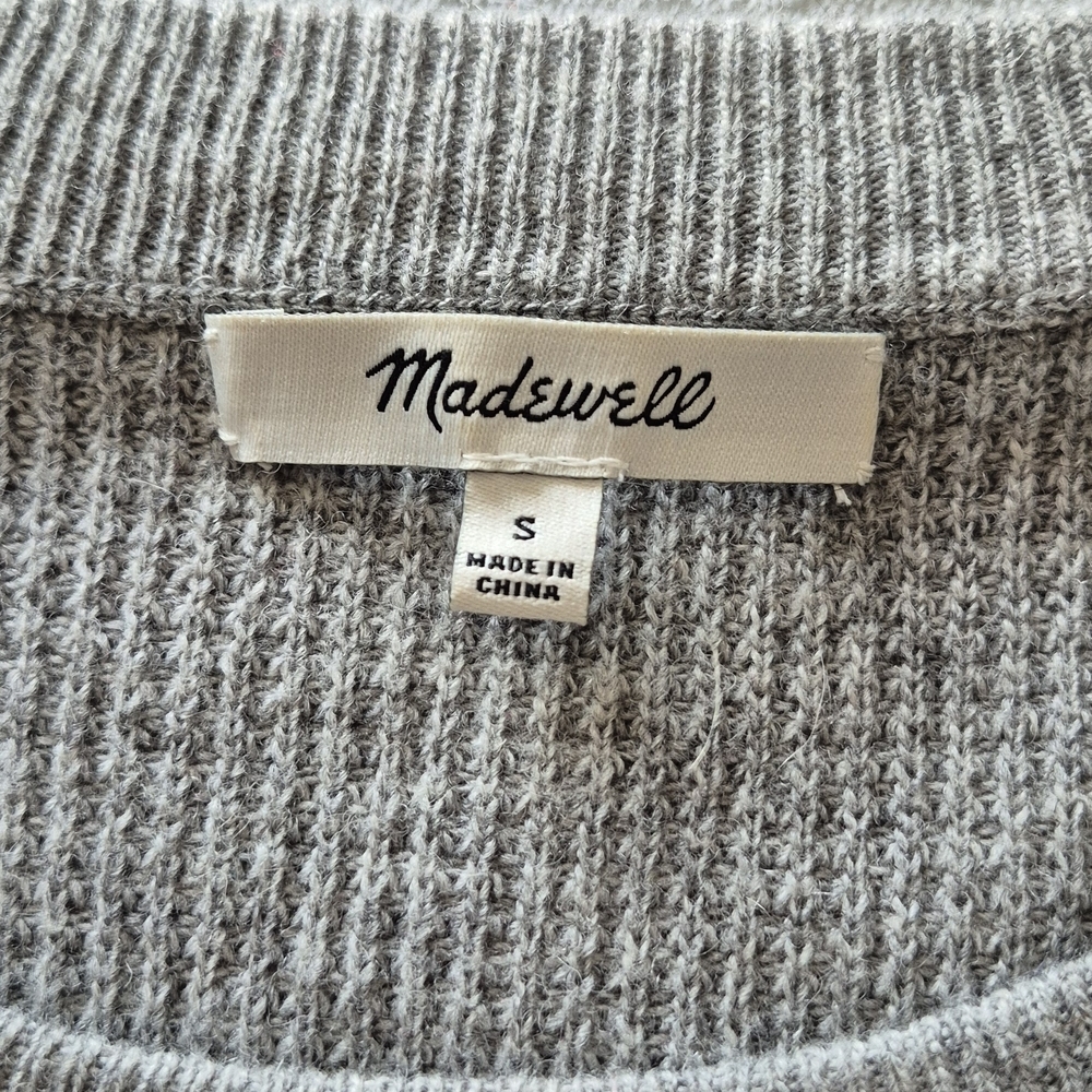 Madewell Gray Women's Crew Neck Sweater - Picture 3 of 5